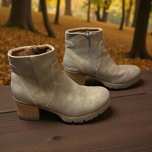 Kork-Ease Taupe Ankle Booties